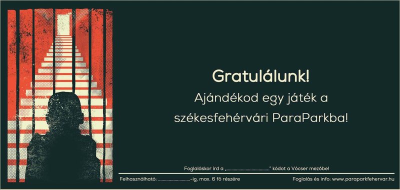 ParaPark, utalvány, ajándék, belépő, szabadulószoba, szabadulójáték