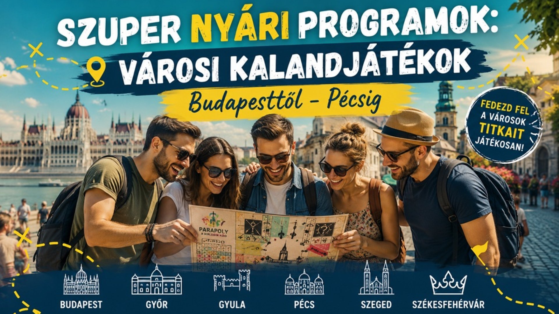 Szuper nyári programok: városi kalandjátékok Budapesttől Pécsig