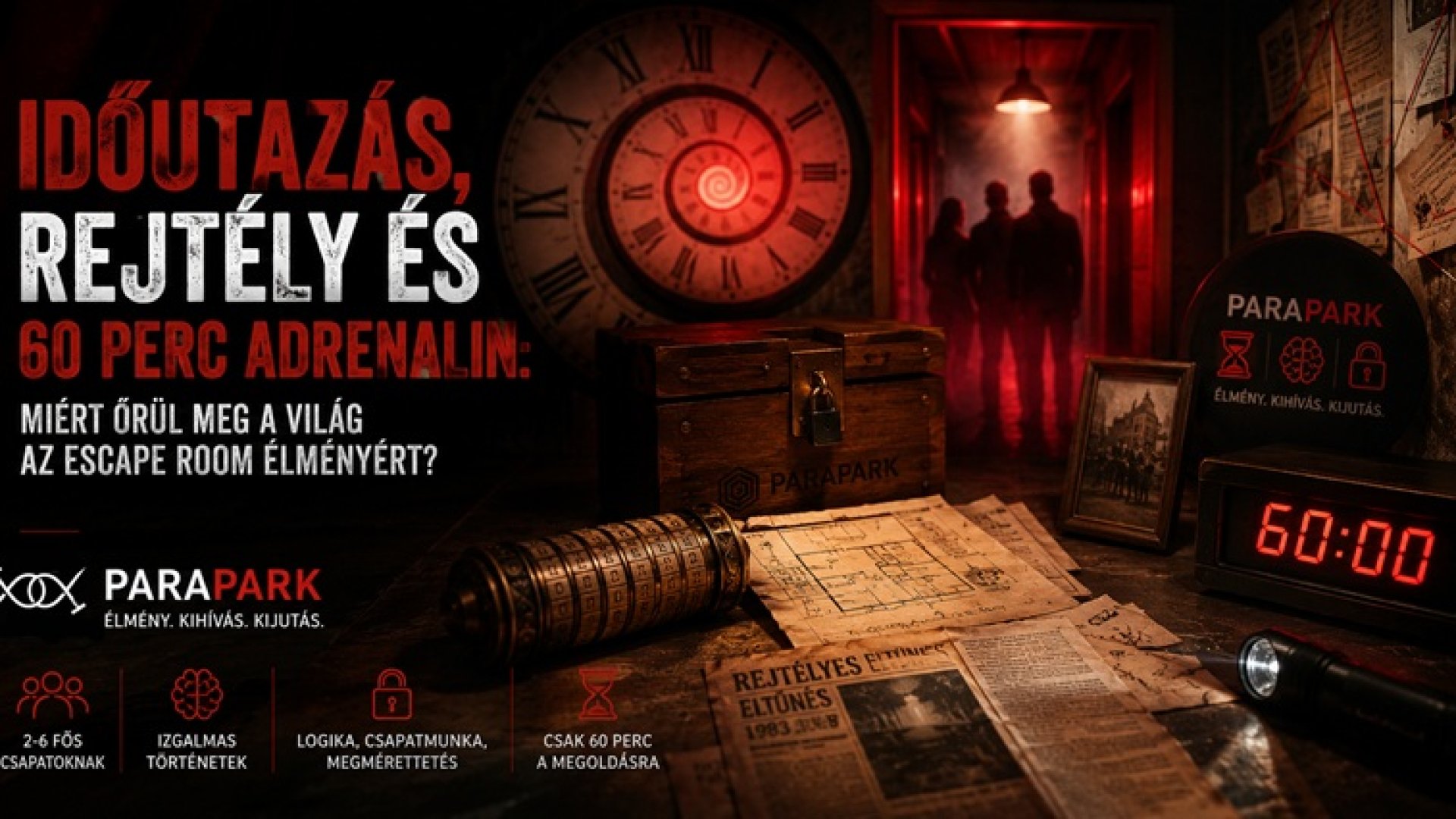 Időutazás, rejtély és 60 perc adrenalin: Miért őrül meg a világ az escape room élményért?